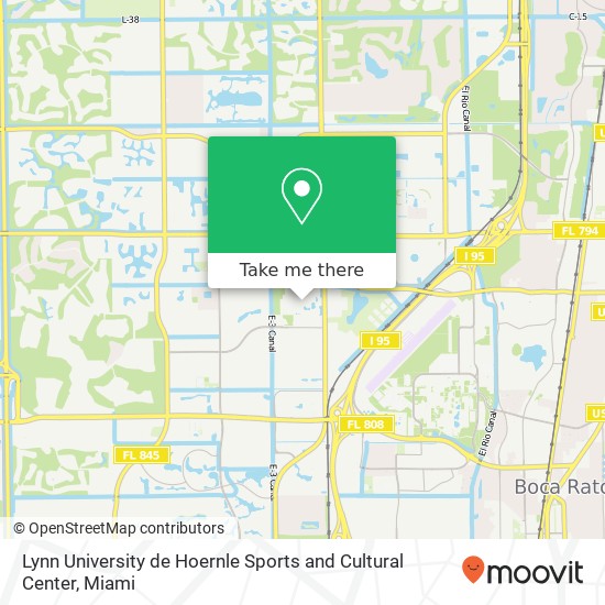 Lynn University de Hoernle Sports and Cultural Center map