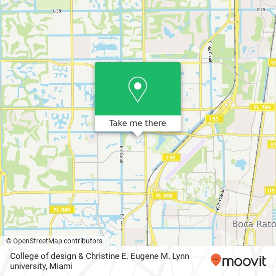 Mapa de College of design & Christine E. Eugene M. Lynn university
