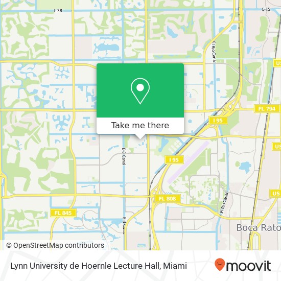 Lynn University de Hoernle Lecture Hall map