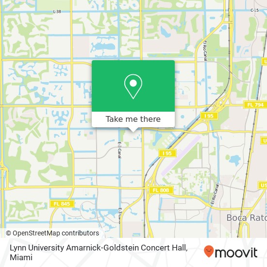 Lynn University Amarnick-Goldstein Concert Hall map