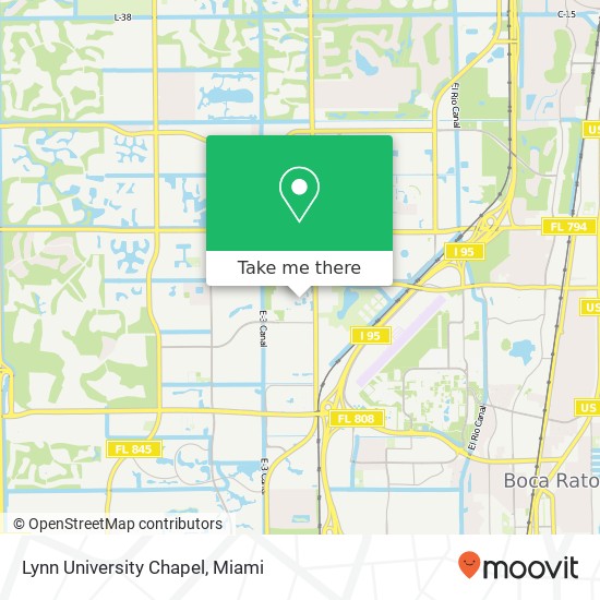 Lynn University Chapel map