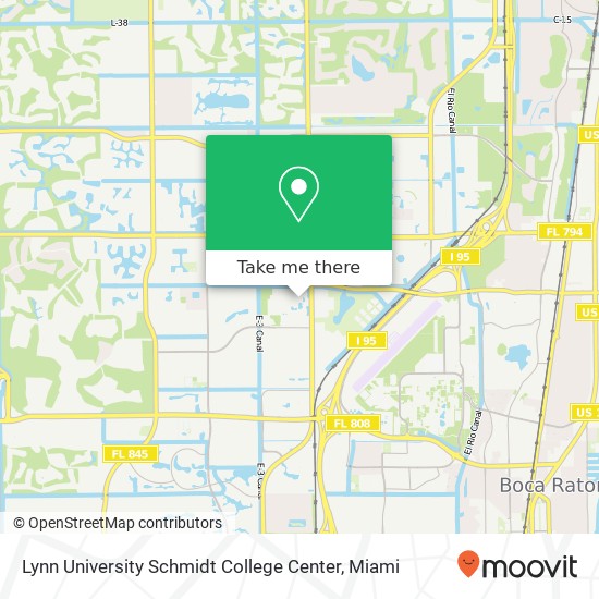 Lynn University Schmidt College Center map