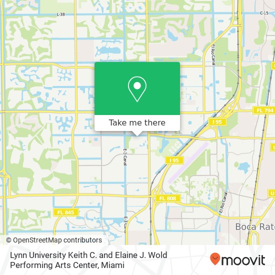 Lynn University Keith C. and Elaine J. Wold Performing Arts Center map