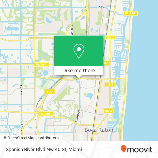 Mapa de Spanish River Blvd Nw 40 St