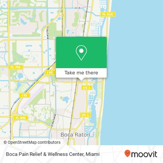 Mapa de Boca Pain Relief & Wellness Center