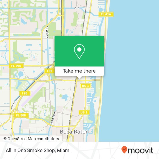 Mapa de All in One Smoke Shop