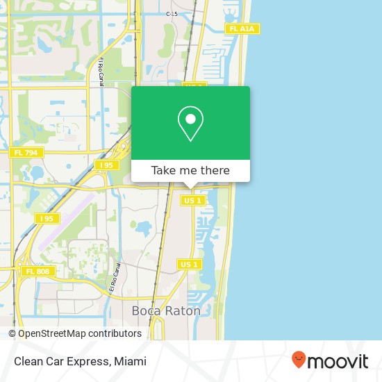 Clean Car Express map