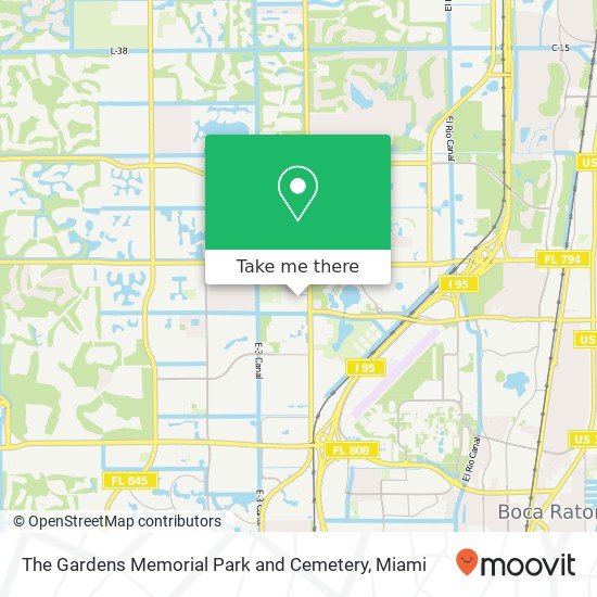 The Gardens Memorial Park and Cemetery map