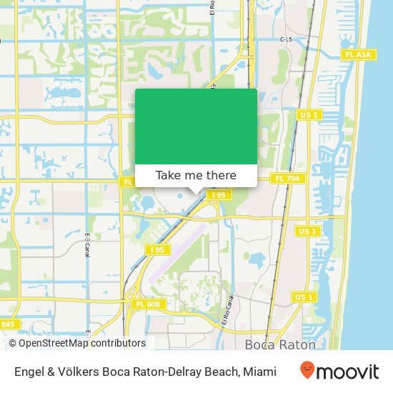 Mapa de Engel & Völkers Boca Raton-Delray Beach
