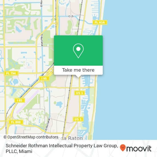 Mapa de Schneider Rothman Intellectual Property Law Group, PLLC