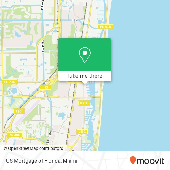 US Mortgage of Florida map