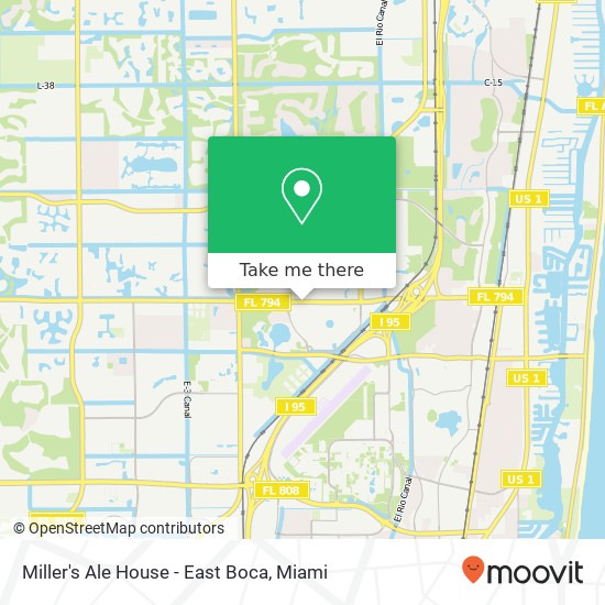 Mapa de Miller's Ale House - East Boca