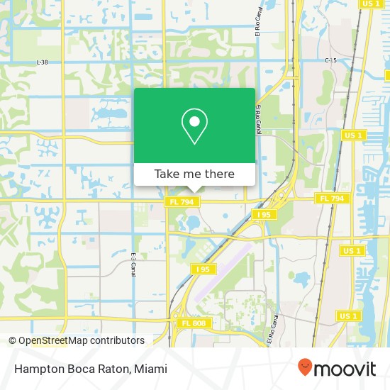 Hampton Boca Raton map