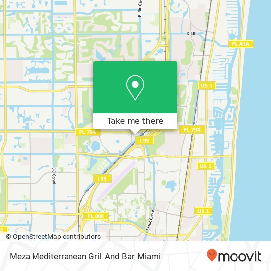 Meza Mediterranean Grill And Bar map