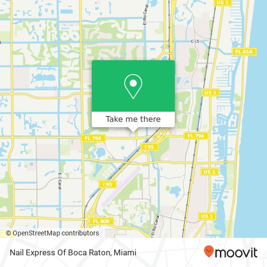Mapa de Nail Express Of Boca Raton