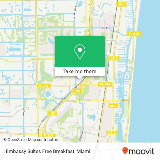 Embassy Suites Free Breakfast map