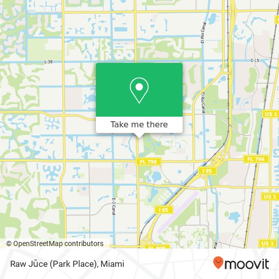 Raw Jūce (Park Place) map