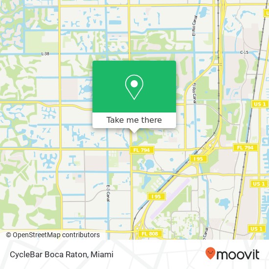 CycleBar Boca Raton map