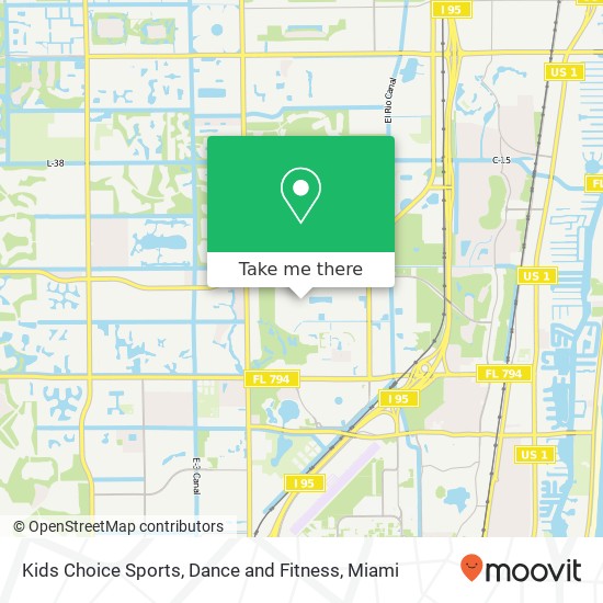 Kids Choice Sports, Dance and Fitness map