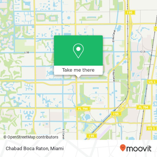 Chabad Boca Raton map