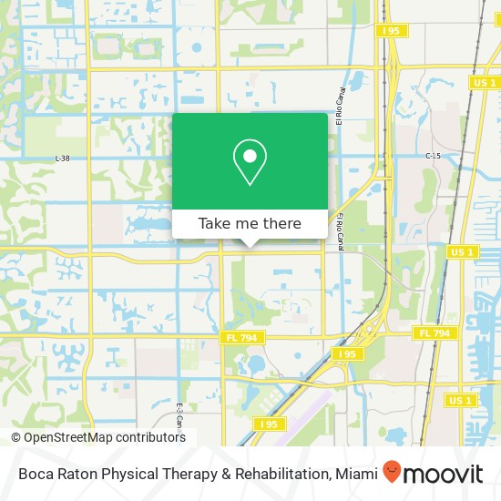 Mapa de Boca Raton Physical Therapy & Rehabilitation