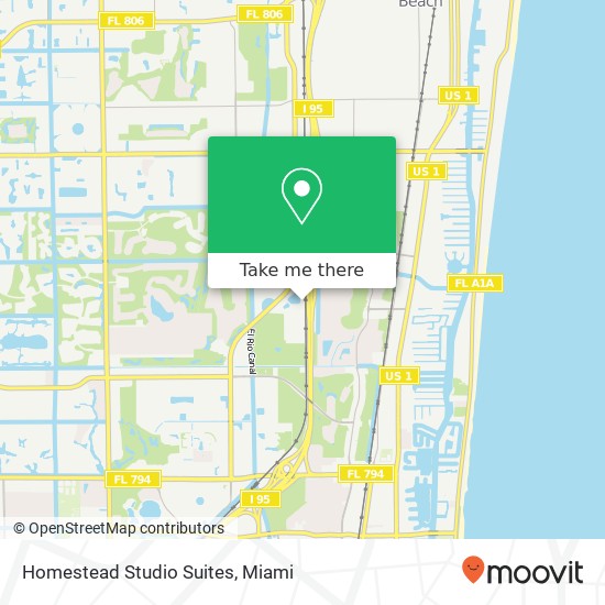 Homestead Studio Suites map