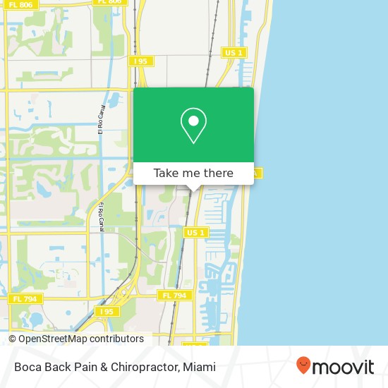 Mapa de Boca Back Pain & Chiropractor