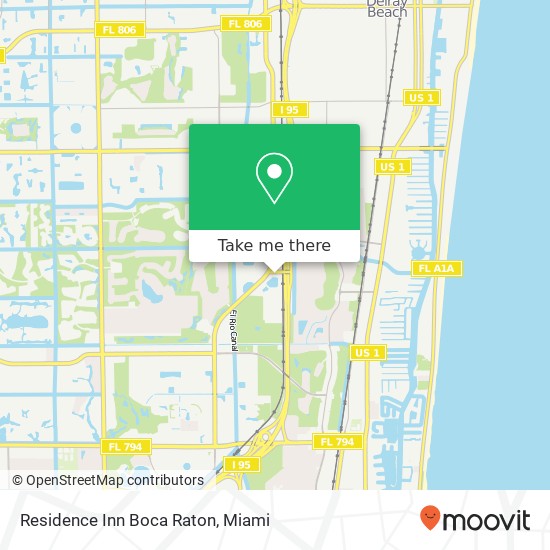 Residence Inn Boca Raton map