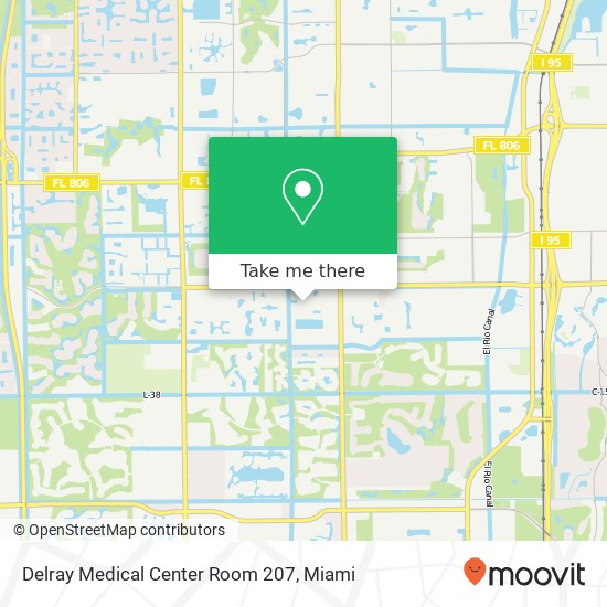 Mapa de Delray Medical Center Room 207