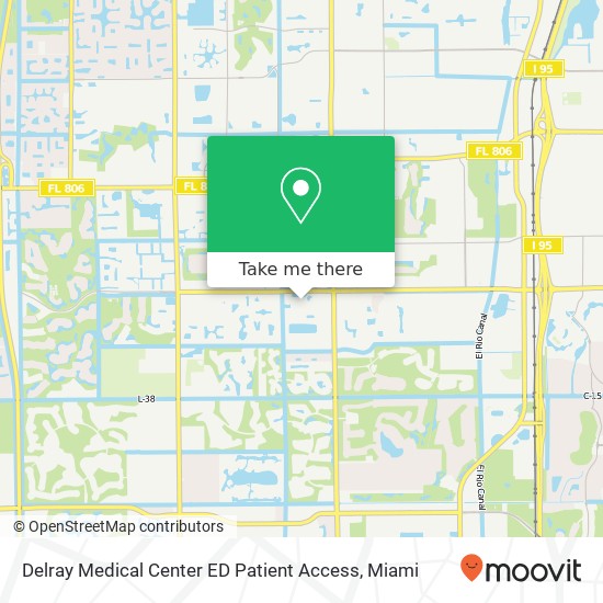 Mapa de Delray Medical Center ED Patient Access