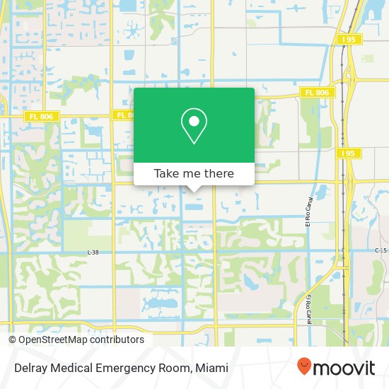 Delray Medical Emergency Room map