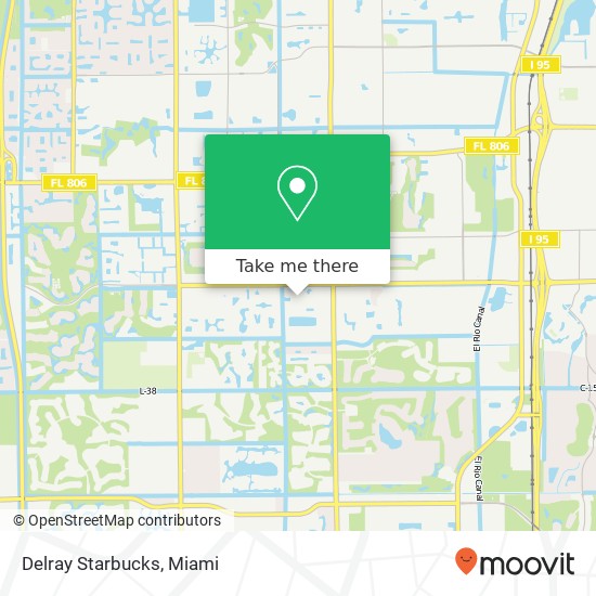Mapa de Delray Starbucks