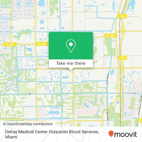Delray Medical Center Outpatien Blood Services map