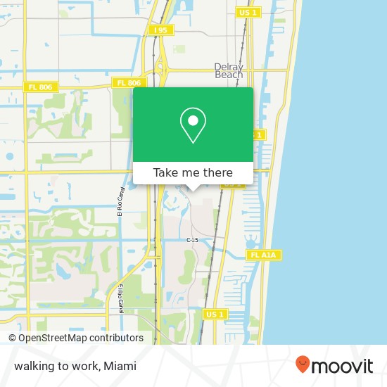 walking to work map