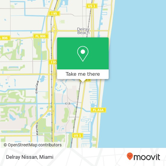 Delray Nissan map