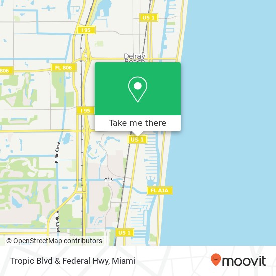 Tropic Blvd & Federal Hwy map