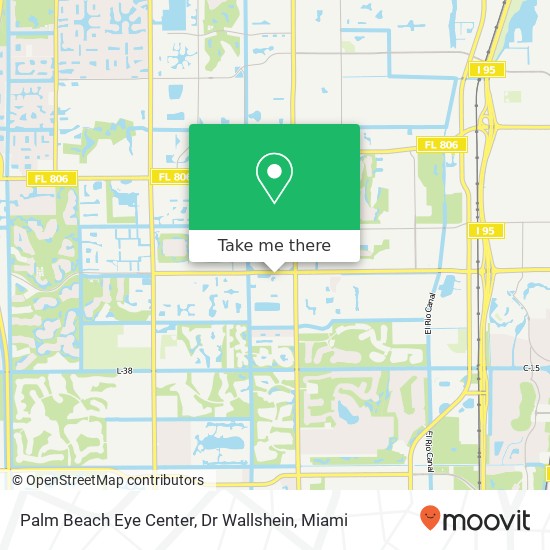 Palm Beach Eye Center, Dr  Wallshein map
