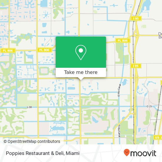 Mapa de Poppies Restaurant & Deli