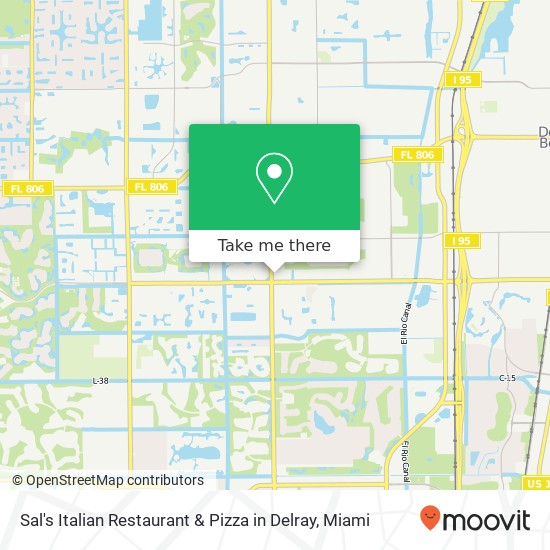 Sal's Italian Restaurant & Pizza in Delray map