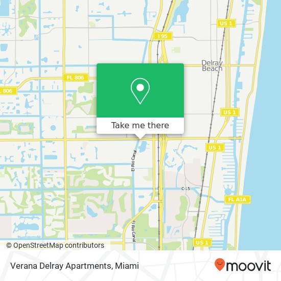 Mapa de Verana Delray Apartments