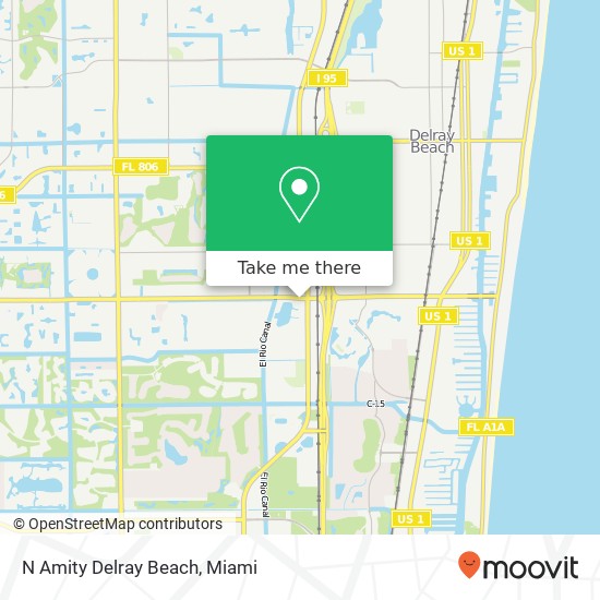 N Amity Delray Beach map