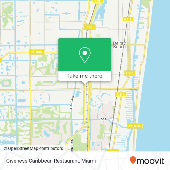 Giveness Caribbean Restaurant map