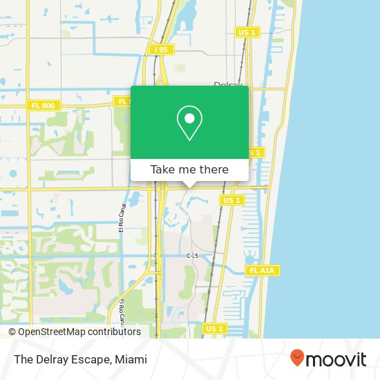 The Delray Escape map