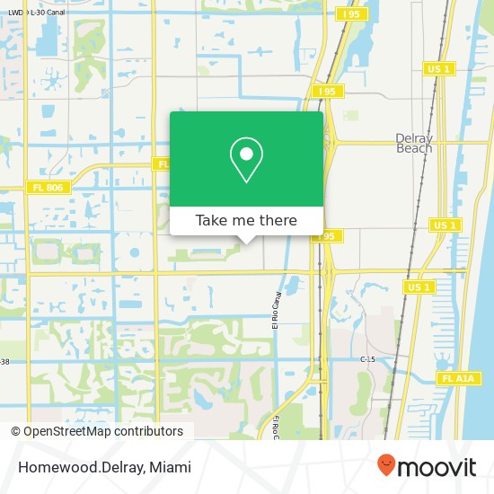 Mapa de Homewood.Delray