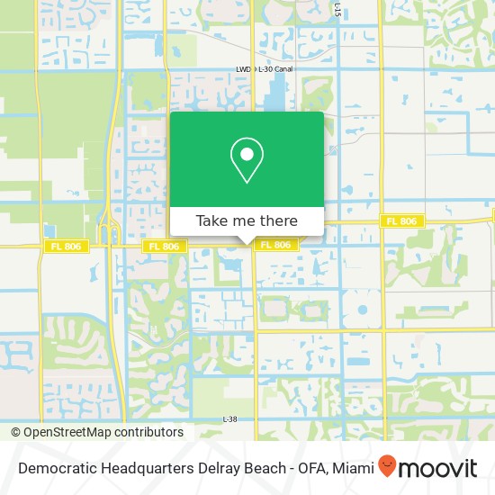 Democratic Headquarters Delray Beach - OFA map