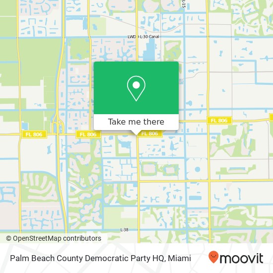 Mapa de Palm Beach County Democratic Party HQ