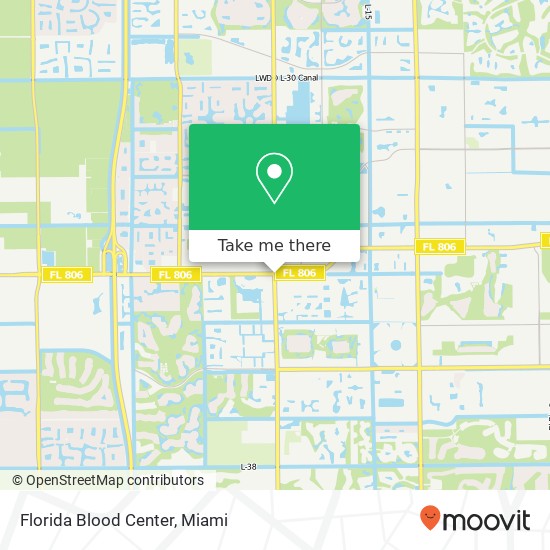 Mapa de Florida Blood Center