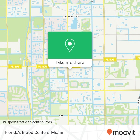 Mapa de Florida's Blood Centers