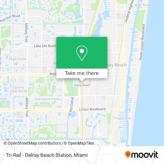 Mapa de Tri-Rail - Delray Beach Station