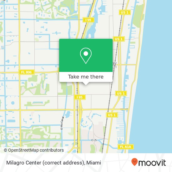 Milagro Center (correct address) map